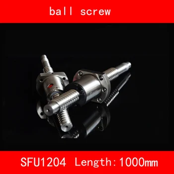 

thread 12mm Ball Screw Rolled SFU1204 length 1000mm with 1204 Flange single ballnut 3d print CNC parts standard end BK/BF10