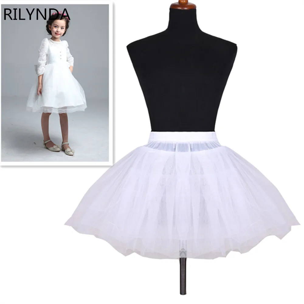 Fast Shipping Wedding Accessories Kids Girls Petticoat Vestido Longo Ball Gown Crinoline Skirt Petticoats In Stock