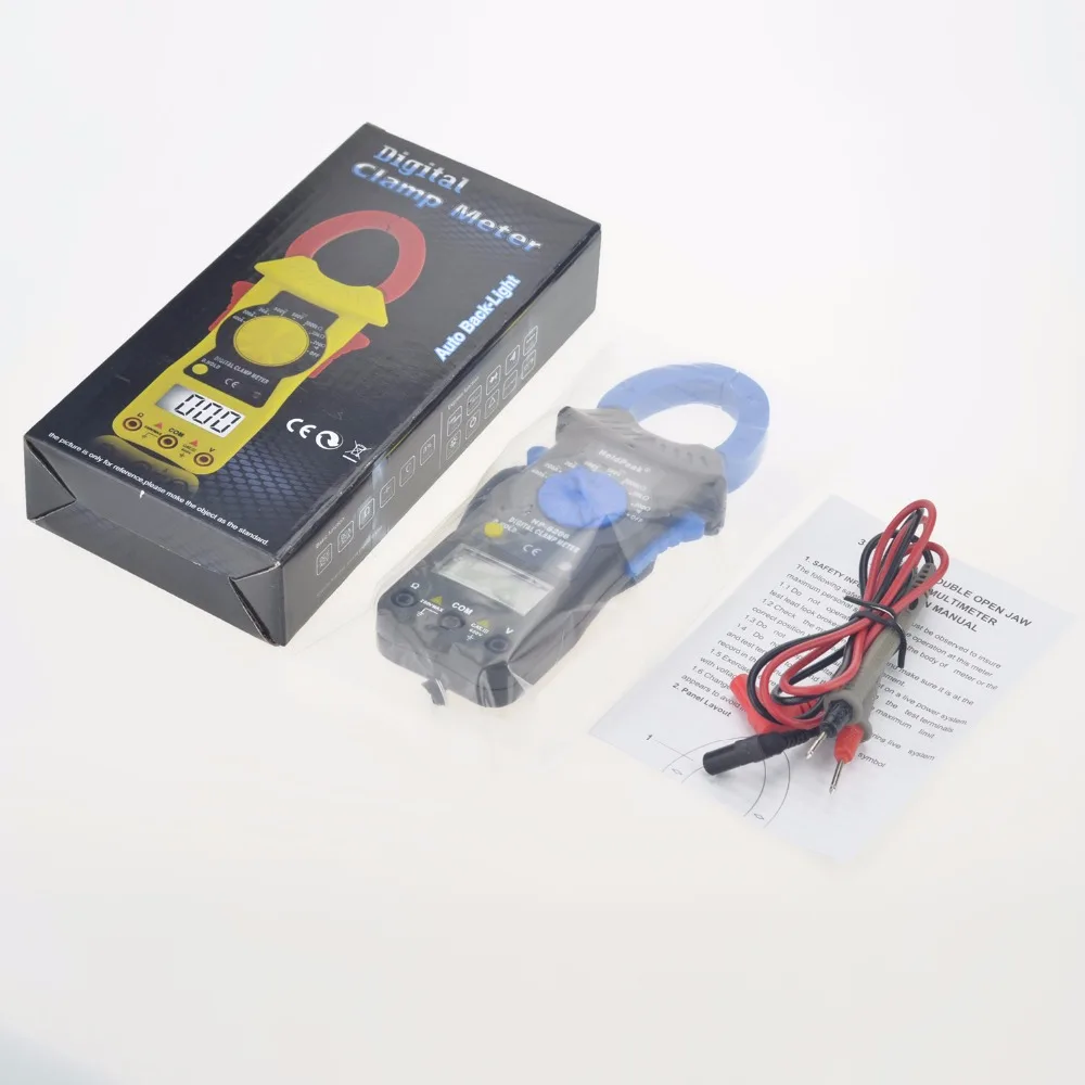 Цифровой токовый клещи HP 6206 1999 отсчетов подсветка 200A ток AC/DC напряжение