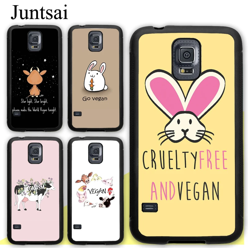 VEGAN QUOTES Rabbit LOVE VEGGIE Case For Samsung Galaxy A52 A52S A12 A22 A32 A72 A50 A21S A51 A71 S20 FE S21 Ultra S10 Plus | Мобильные