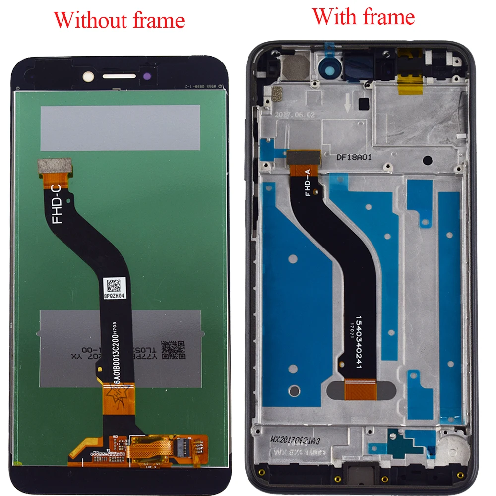 

For Huawei P8 Lite 2017 LCD Display Touch Screen Digitizer Assembly Frame For P9 Lite 2017 Display PRA-LA1 PRA-LX1 PRA-LX3
