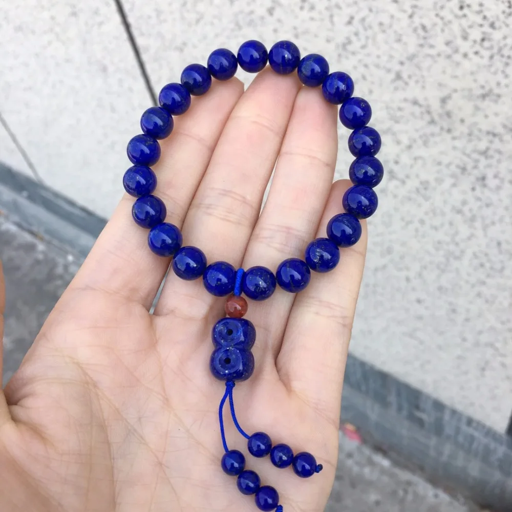 Fine Jewelry Ntural Синий Лазурит, драгоценный камень Браслеты для женщин 9,2 мм 31,8 грамм тонкой женский браслет голограмма