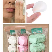 20 шт./упак. уход за кожей лица Чистящая салфетка Пышное мягкое очищение губка натурального лицевого моющего буфами на рукавах Для женщин, инструменты для макияжа, Цвет в случайном порядке
