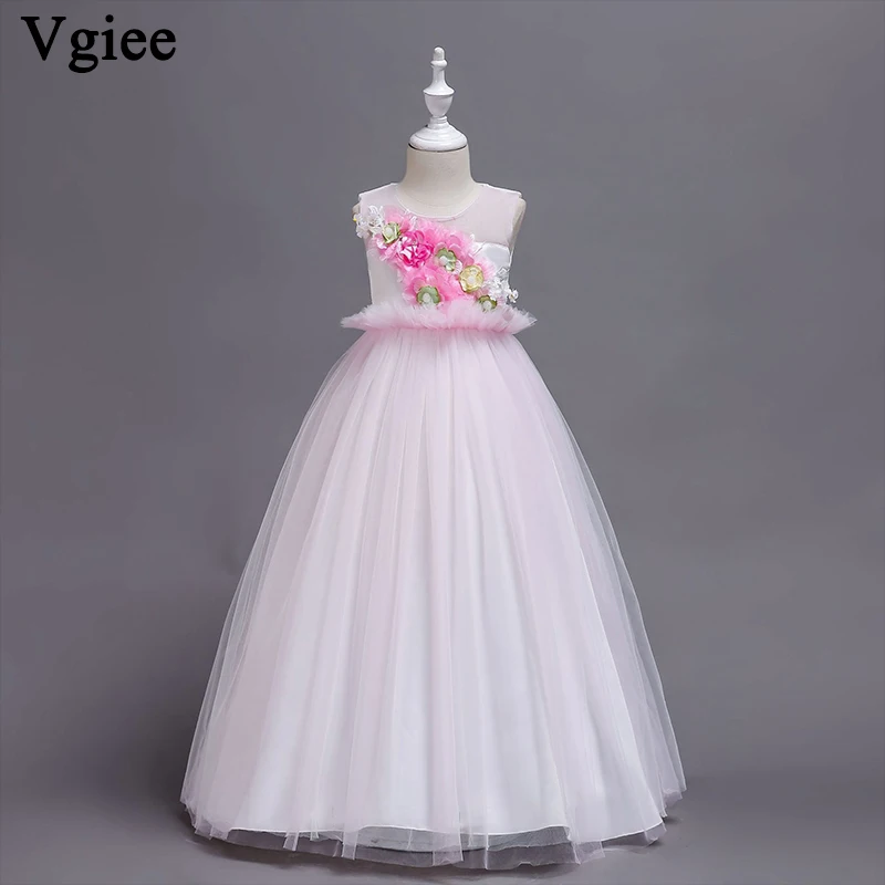 

Vgiee Girls Kids Dresses 2019 Ankle-Length Party Christmas Princess Weddings Girls Clothing Dress for Girls 10 To 12 Years CC098