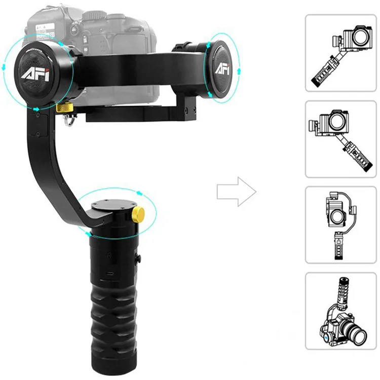 US $367.00 AFI Electronic Gyroscope SLR Camera Shock Absorber Gimbal Mini Handheld Shooting Stabilizer Camera