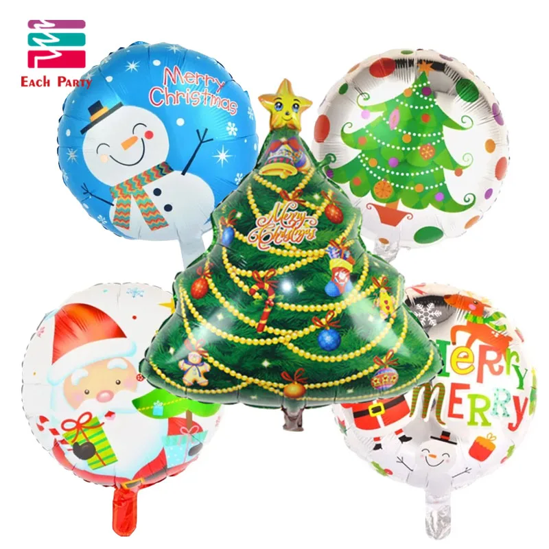 5 шт./лот воздушные шары из фольги для рождественской елки с гелием, Рождественские декоративные шары, надувные Классические игрушки - Цвет: Christmas tree bell