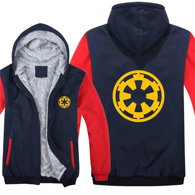 Толстовки Star Wars, утепленная куртка с логотипом Rebel Alliance, худи на молнии, Зимние флисовые свитера с логотипами - Цвет: as picture