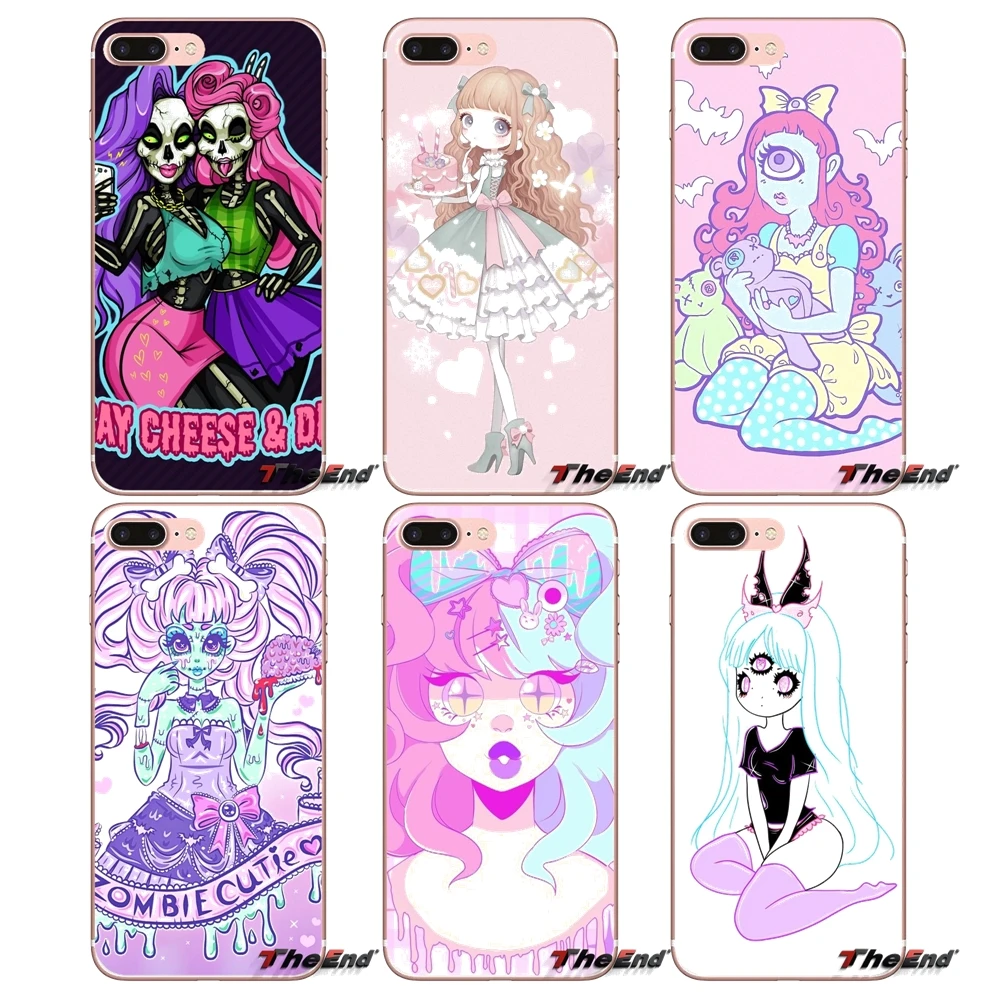 

Silicone Case Covers For Huawei P Smart Y6 P8 P9 P10 Plus Nova P20 Lite Pro Mini 2017 SLA-L02 SLA-L22 2i Girly Pastel Witch Goth