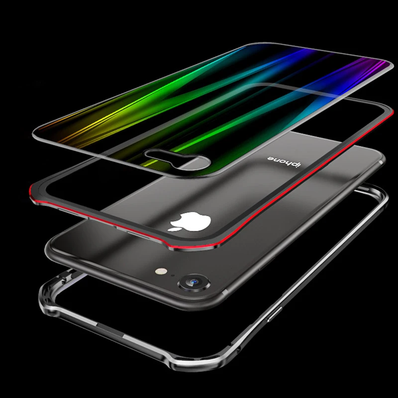 

Magnetic Armor Cases For iPhone XS Max XR X 7 8 Plus Transparent Cover For coque iPhone 8Plus Case For Apple iPhoneX Case 7Plus