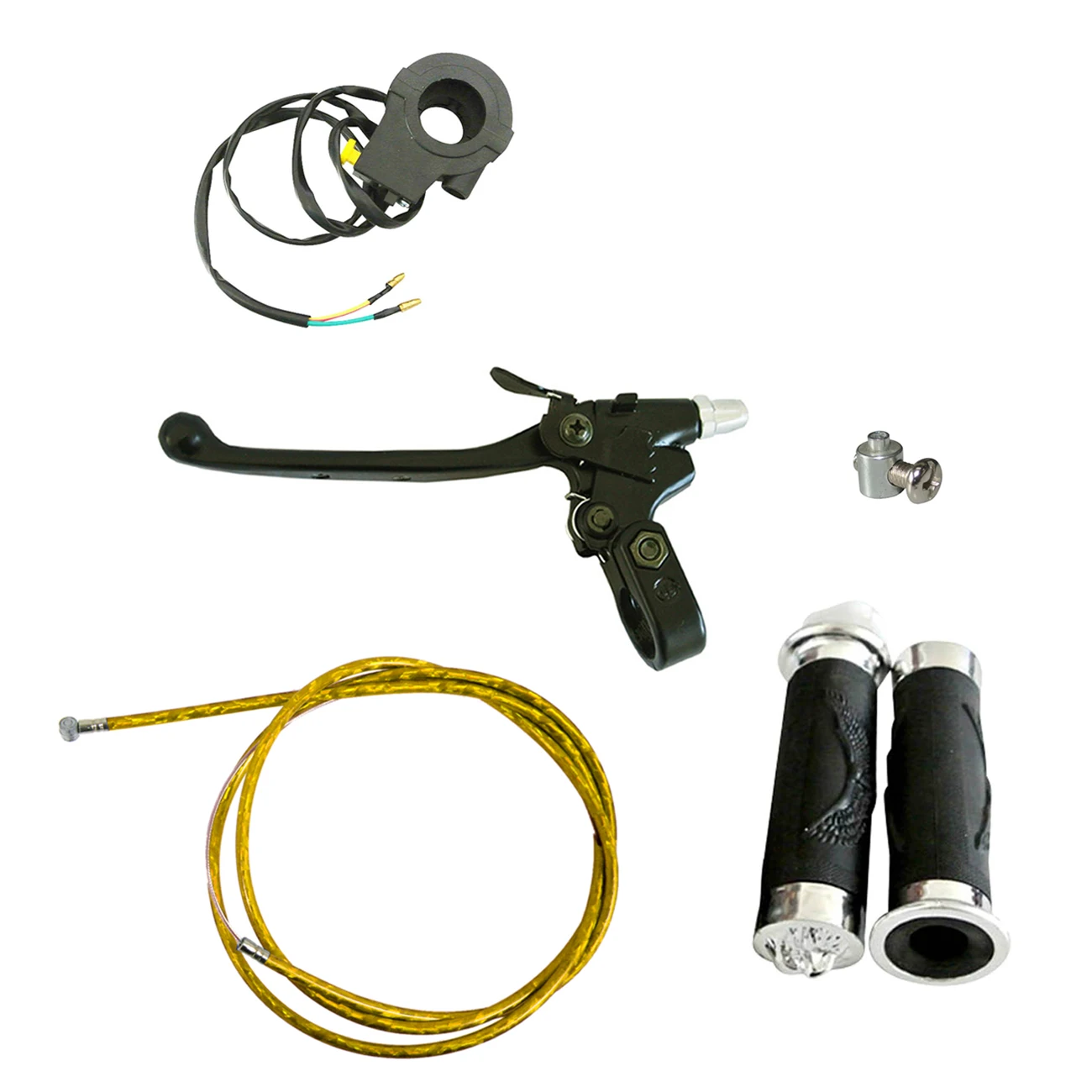 Handlebar Grip Set&Clutch Lever&Clutch Line Fit 66/80cc Motorized Bike