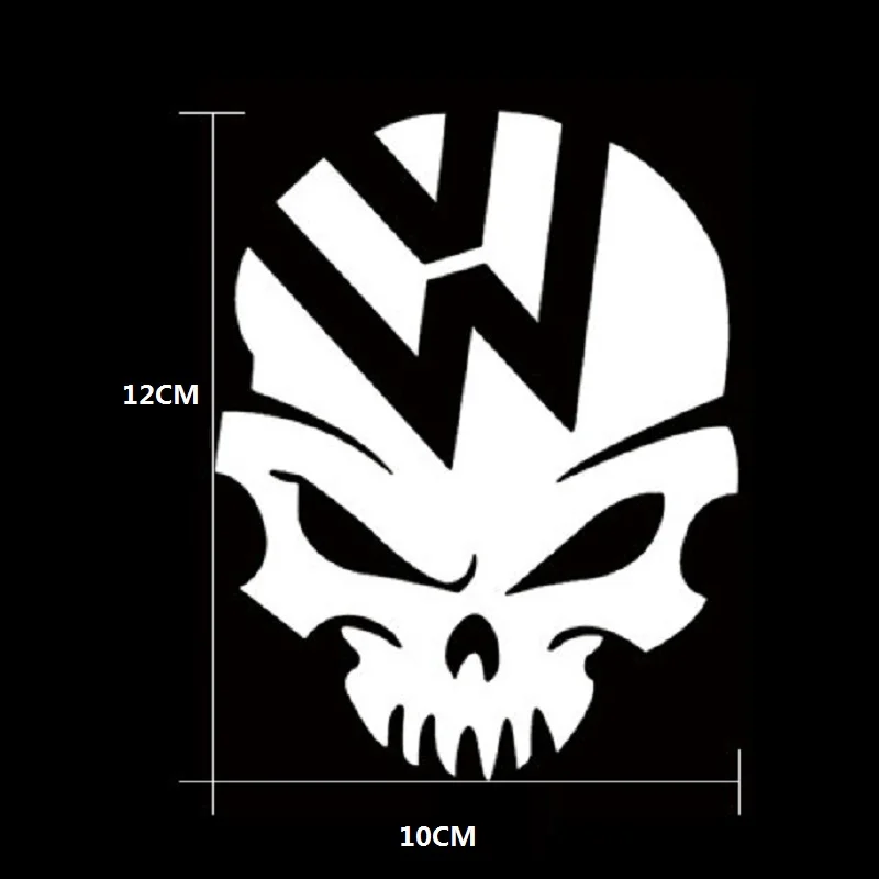 Skull Car Sticker Demon Decal Fuel Tank Cover Door Window Bumper Trunk Motorcycle Helmet for Volkswagen VW Golf Polo