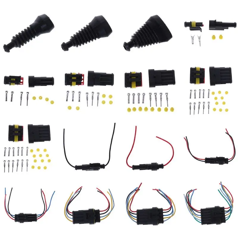

OOTDTY Auto Wire Connector 1 2 3 4 5 6 Way 1P 2P 3P 4P 5P 6P Auto Connector Male Female Waterproof Electrical Connector Plug