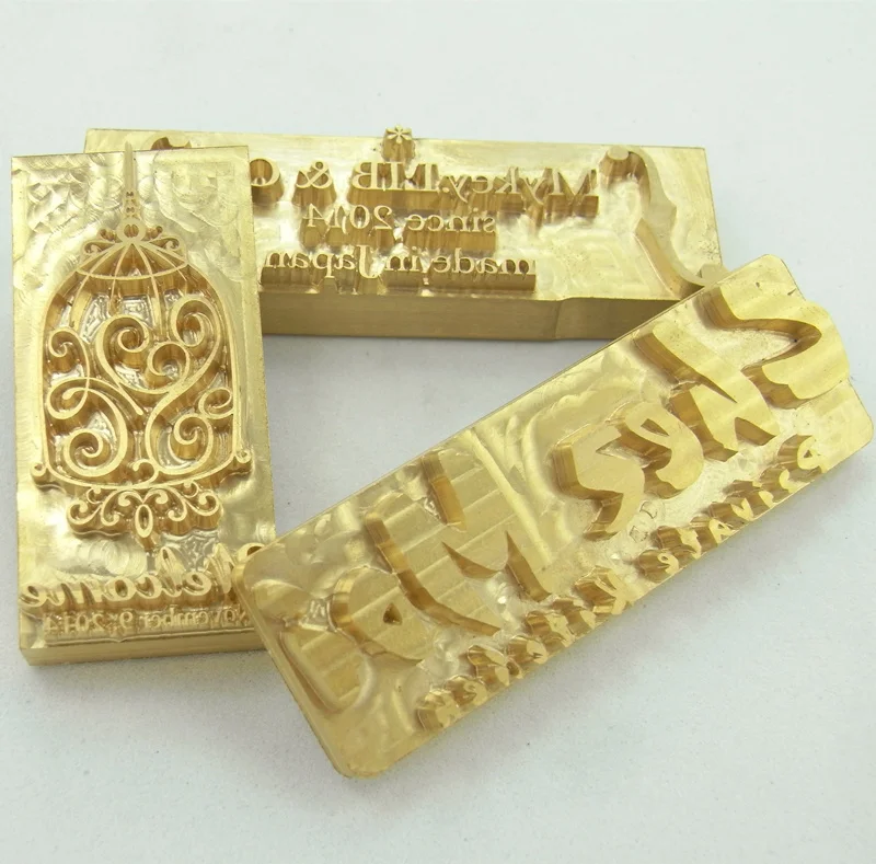Brass Mould Wood Leather Stamp Custom Logo Design Branding