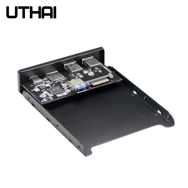 UTHAI G01 3 5 дюймов Передняя панель USB3.0 концентратор шт. SD/TF внешний кардридер 2 TYPE C 20