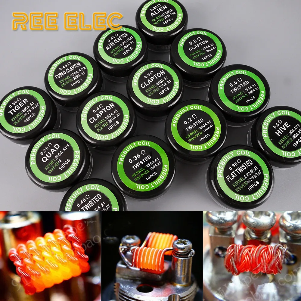 10 штук кор. A1 Alien Clapton плоский Тигр плавленый микс скрученный улей QUAD готовые
