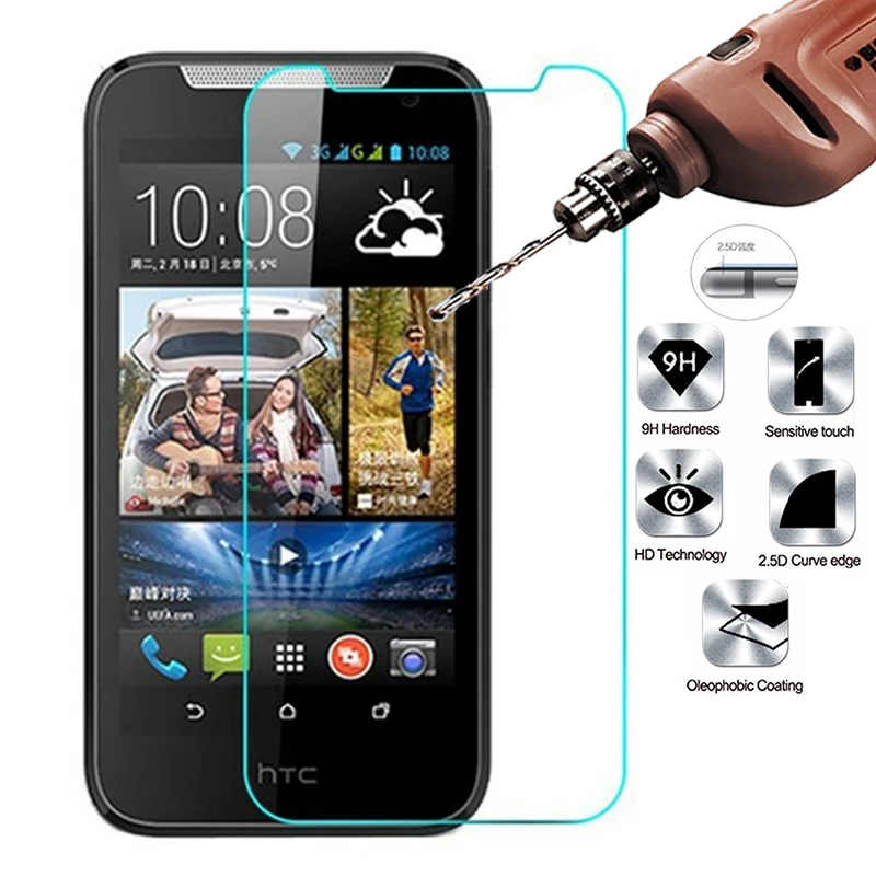 

2.5D Tempered Glass for HTC Desire 310 9H High Quality Explosion-proof Protective Film Screen Protector for HTC D310 D310w