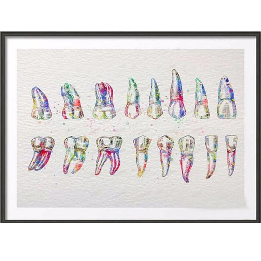 Abstract Tooth Original watercolor