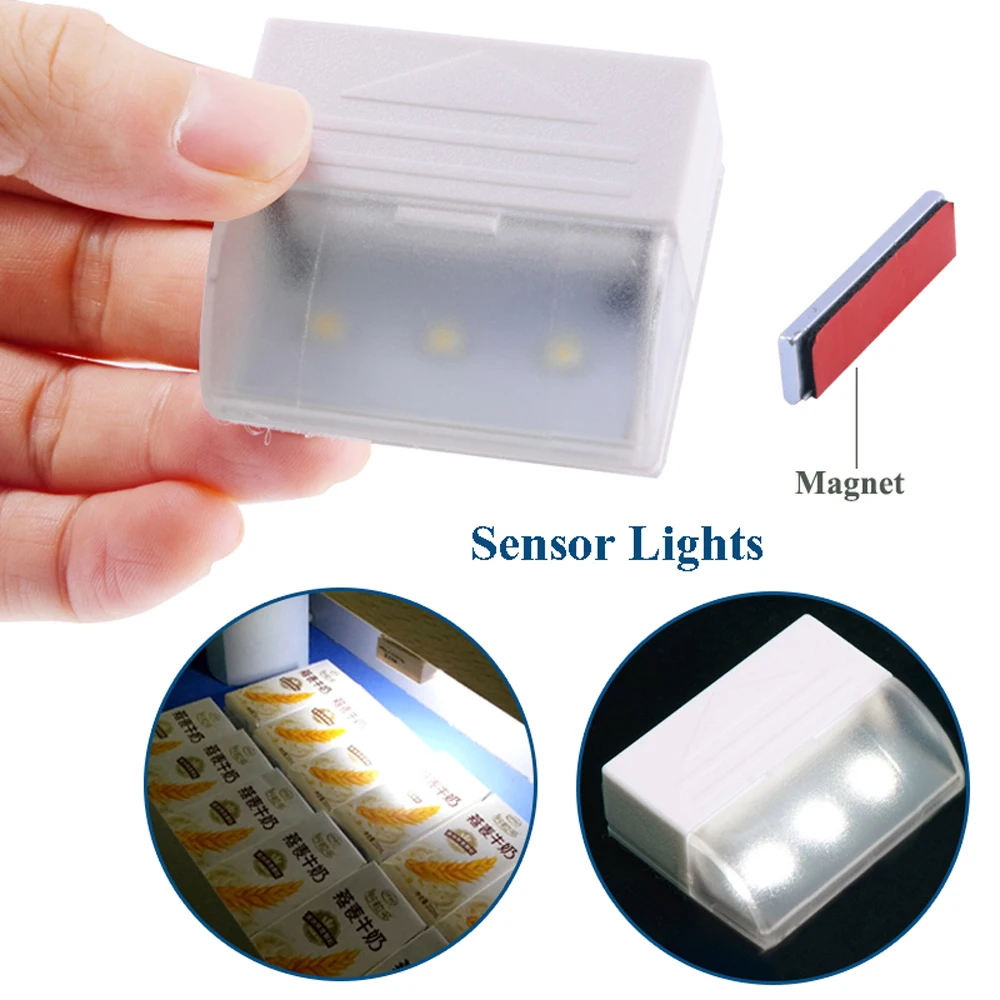 Mini Motion Sensor Drawer Night Light 12V 3Leds Lamp Beads