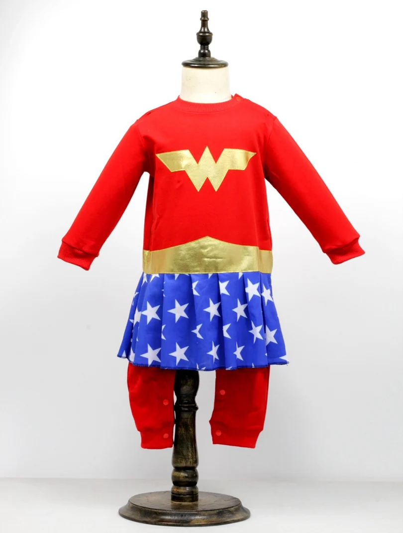 

Wonderwoman Costume Halloween Costume Baby Romper Dress jumpsuit Costume toddllers Cosplay