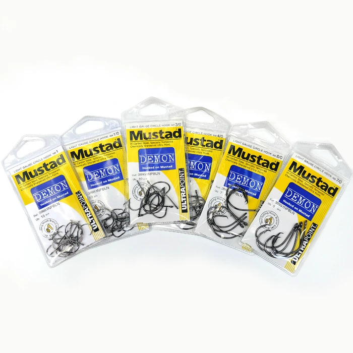 1 упаковка, MUSTAD 39951# рыболовные крючки, круглые из высокоуглеродистой стали, Anzol рыболовные крючки, острые, стойкие к ржавчине, Морской Карп, Anzuelos Pesca