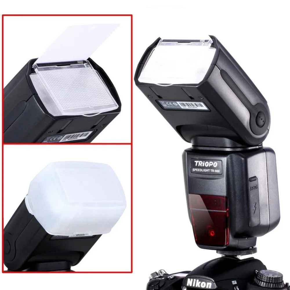 Skup TRIOPO TR 988 profesjonalny Speedlite ttl flash z * wysoka prędkość synchronizacji * dla Canon d5300 Nikon d5300 d200 d3400 d3100 lustrzanki cyfrowe