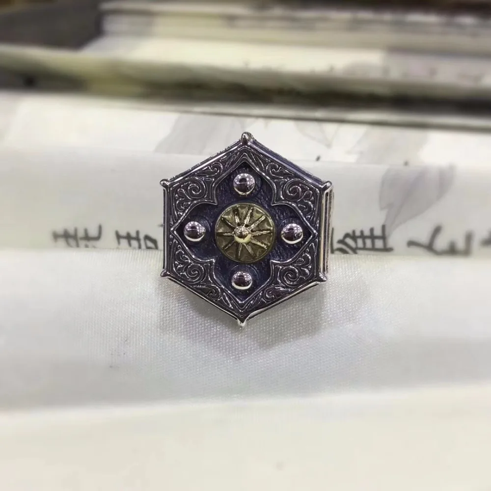 

Fashion Jewelry Hand Made Birthday Gift S925 Sterling Silver Solid Silvery Men Fashion Punk Style Cocktail Party Rings