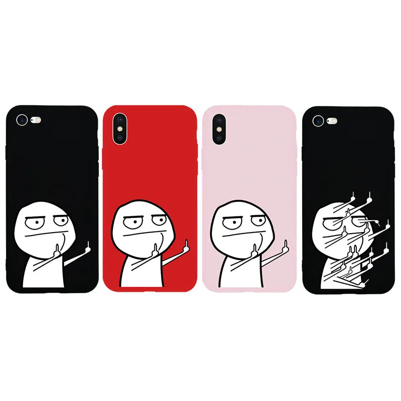 Funny Little Man TPU Silicone Soft Case for iPhone X Xs