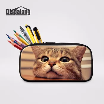 

Dispalang Newest Student School Stationery Supplies Pet Cat Prints Women School Pencil Bag Pencil Box Cosmetic Bag With Zipper