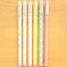 6 шт./компл. 0,38 мм красочный горошек гелевая ручка набор как Школа Офис авторучка, волнистая ручка, точка цветная гелевая ручка