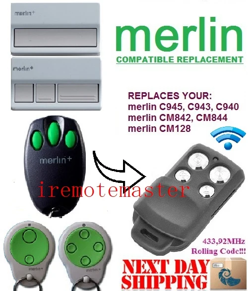 Merlin Plus c945 craw remote replacement ,Merlin Plus remote transmitter free shipping motorlift 84335aml 84330aml replacement remote transmitter dhl free shipping