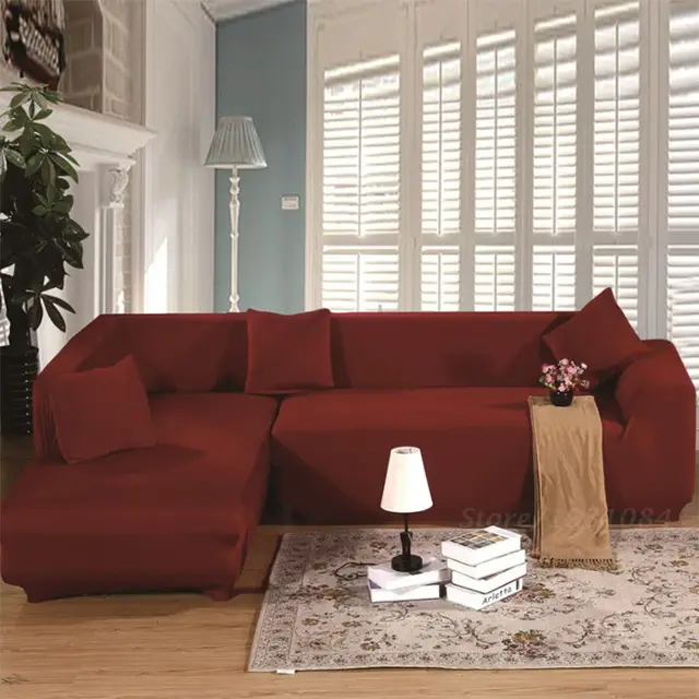 Sectional Couch Covers L shaped Sofa Cover Elastic