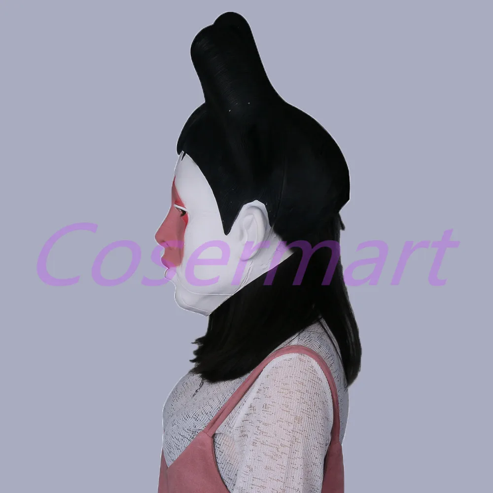 Cos 2017 Movie Ghost in the Shell Masks Geisha Robot Mask Latex New Halloween Party Prop (4)
