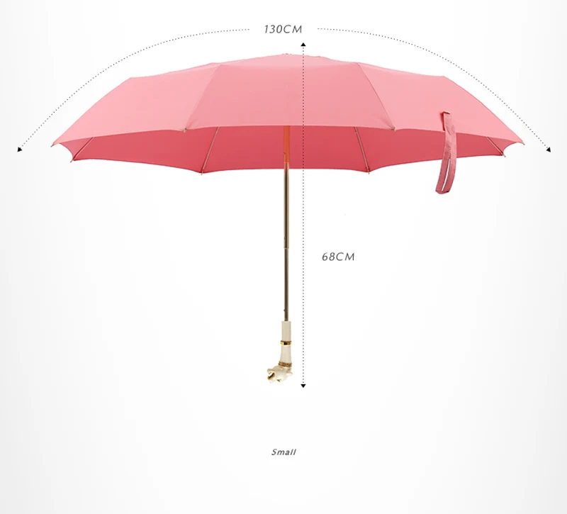 1 шт. Parapluie Femme розовый и белый большой длинной ручкой Готический бизнес милый Зонт от дождя Guarda Chuva зонтик корпорация