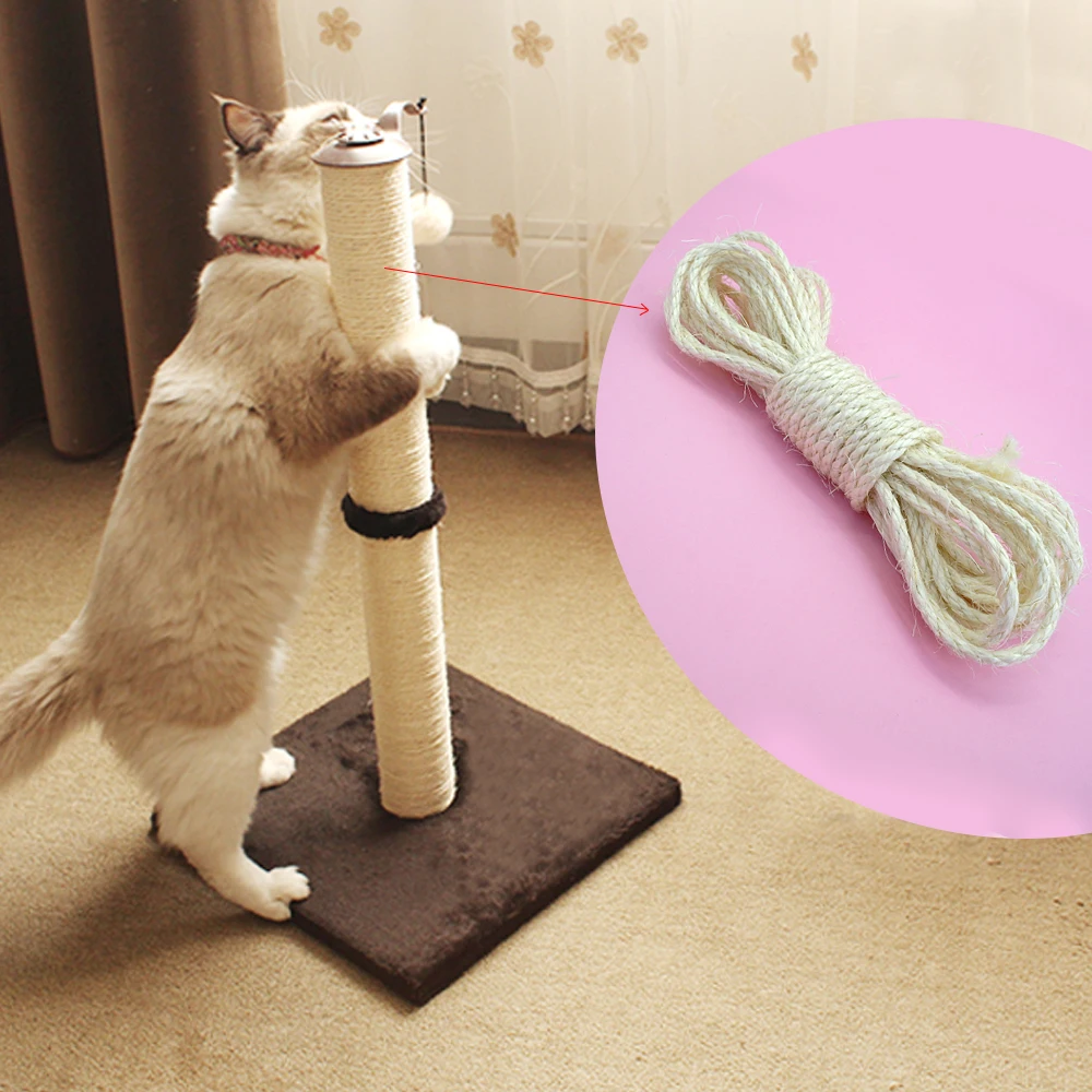 

10M Cat Toys Sisal Rope For Cat Tree DIY Scratching Post Toys Scratch Board Chair Legs Binding Rope For Cat Sharpen Claw Cat Sup