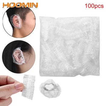 Günstige HOOMIN 100 Pcs/Set Einweg Ohrenschützer Salon Haar Farbstoff Klar Ohr Abdeckung Bad Produkte Ohr Schutz Wasserdicht Transparent