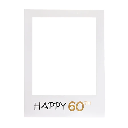 60th Happy 1st 16th 18th 21th 30th 40th 50th Photo Booth Реквизит на день рождения баннер овсянка юбилей день рождения фоторамка вечерние украшения - Цвет: 60th
