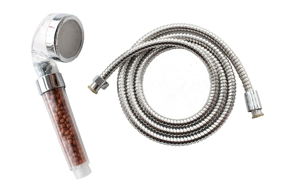 

3Color LED Anion Water-saving Bath Shower+1.5 m Stainless Steel Explosion-proof Shower Hose
