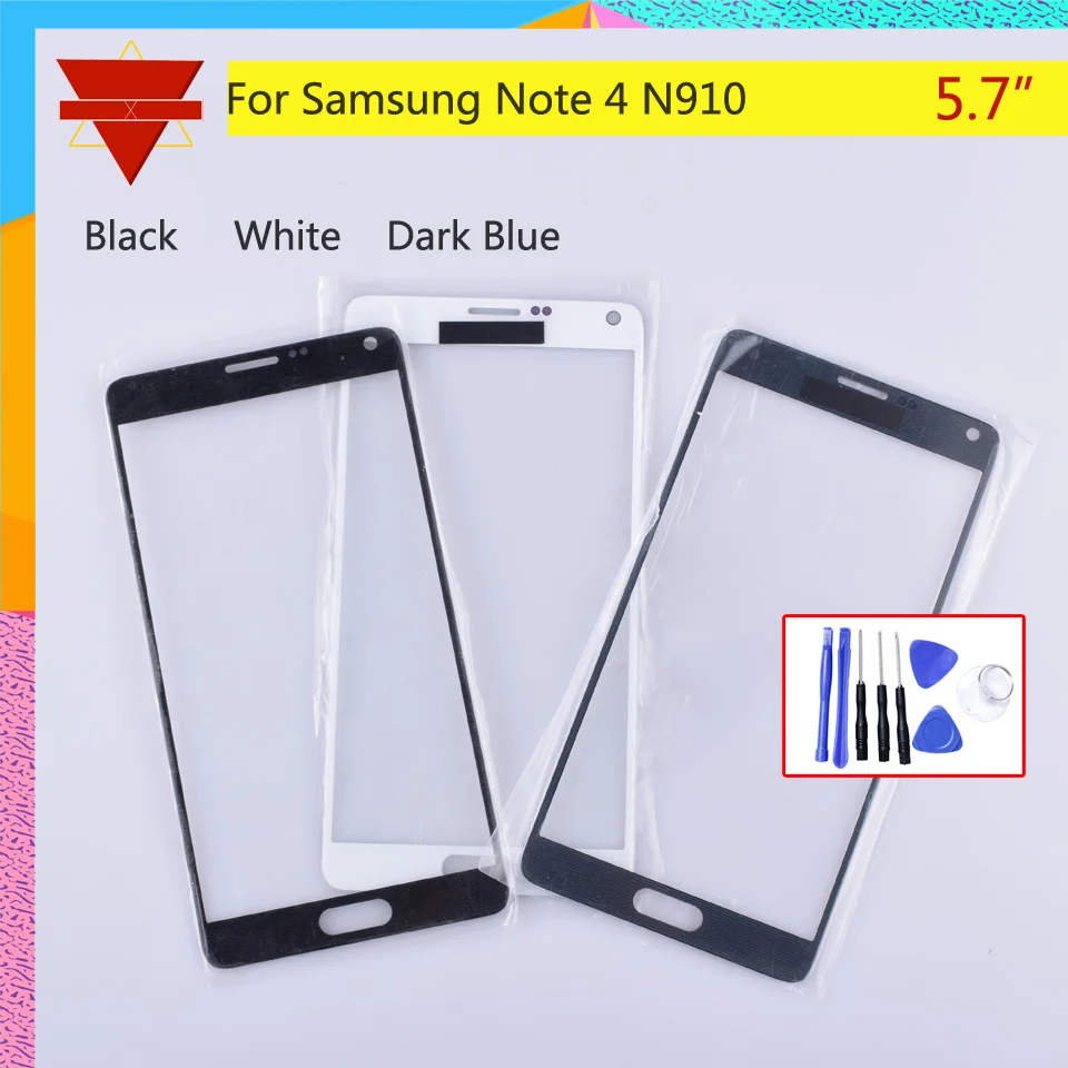 Для samsung Galaxy Note 4 N910 N910A N910F N910H сенсорный экран передняя стеклянная панель ЖК-экран