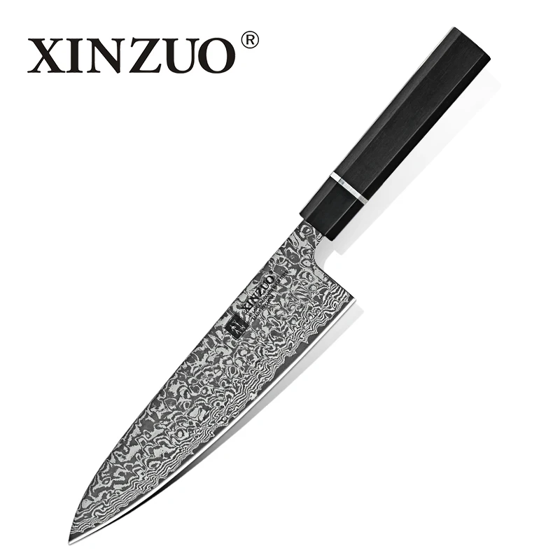 

XIZNUO 8.5" Damascus Steel VG 10 Chef Knives Stainless Steel Japanese Style Kitchen Knife Cooking Chef Knife Carved New Designed