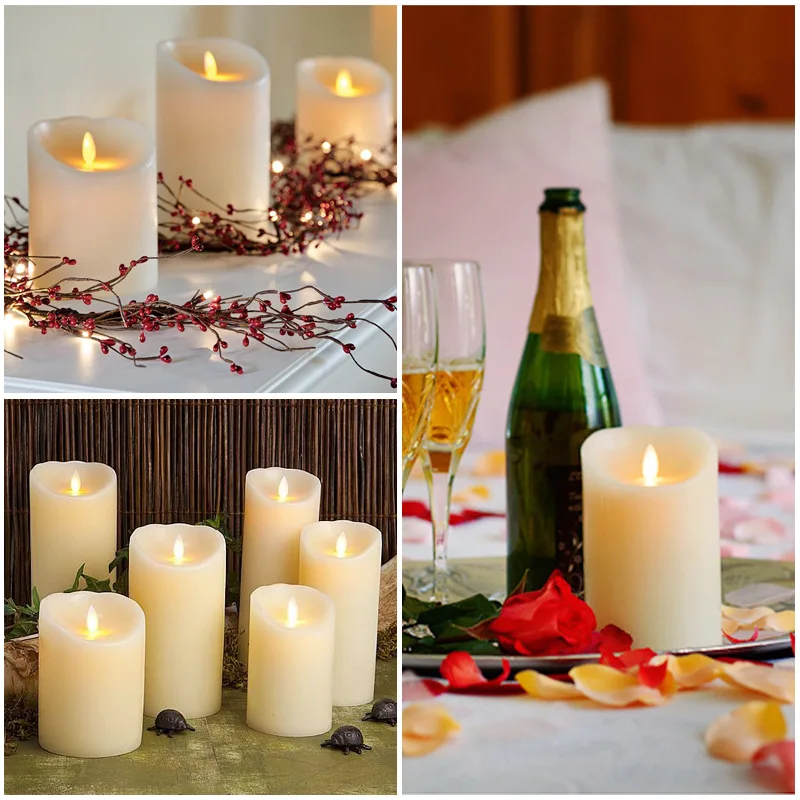 

LED Flameless Battery Operated Candles Flickering Tealight for Christmas Wedding - 100mm
