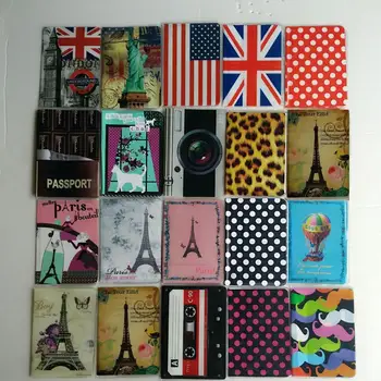 

Vintage Passport Cover Travel Business Couples Passport Holder PVC Card ID Holders Passport Package 9.3*13.5CM 35G