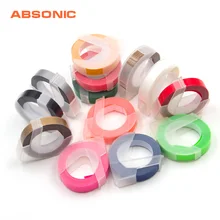 Absonic 16 цветов 9 мм* 3 м Dymo 3D пластиковая Dymo лента с тиснением для тиснения этикеток производитель ПВХ DYMO M1011 1610 1595 1540 Motex E101