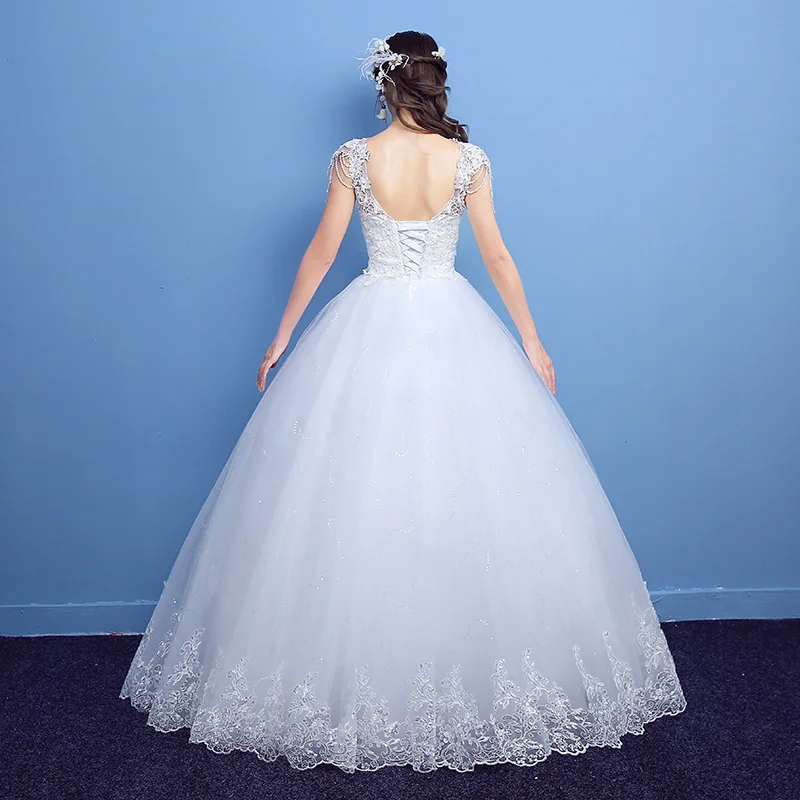 Роскошное бальное платье с кружевами Vestido De Novia Princesa винтажное свадебное