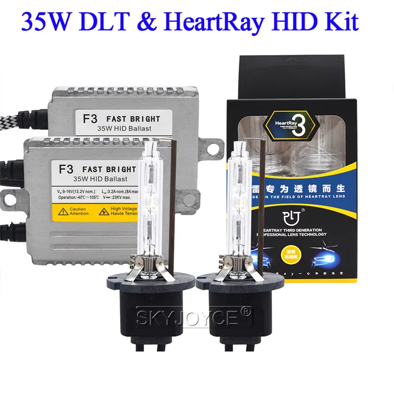 SKYJOYCE 35W HeartRay D2H Xenon HID Kit Xenon H7 4500K 5500K 6500K H1 H11 HB3 HB4 D2H Car Light Bulb 35W DLT F3 HID Ballast Kit (1)