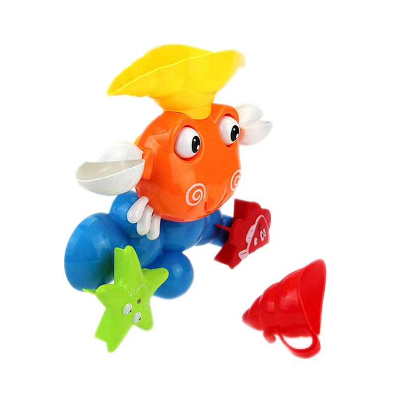 Bébé bain eau jouet jeux clignotant crabe douche robinet Waterwheel jouer salle de bain jouets pour enfants Chritsmas/anniversaire jouet