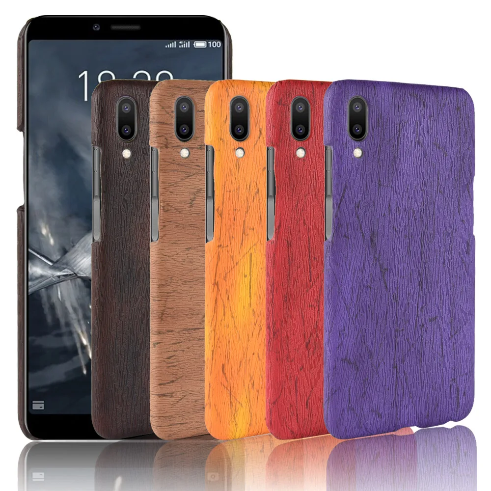 

For Meizu ME3 Case Hard PC+PU Leather Retro wood grain Phone Case For Meizu Meilan E3 Cover Luxury Wood Case for Meizu M E3