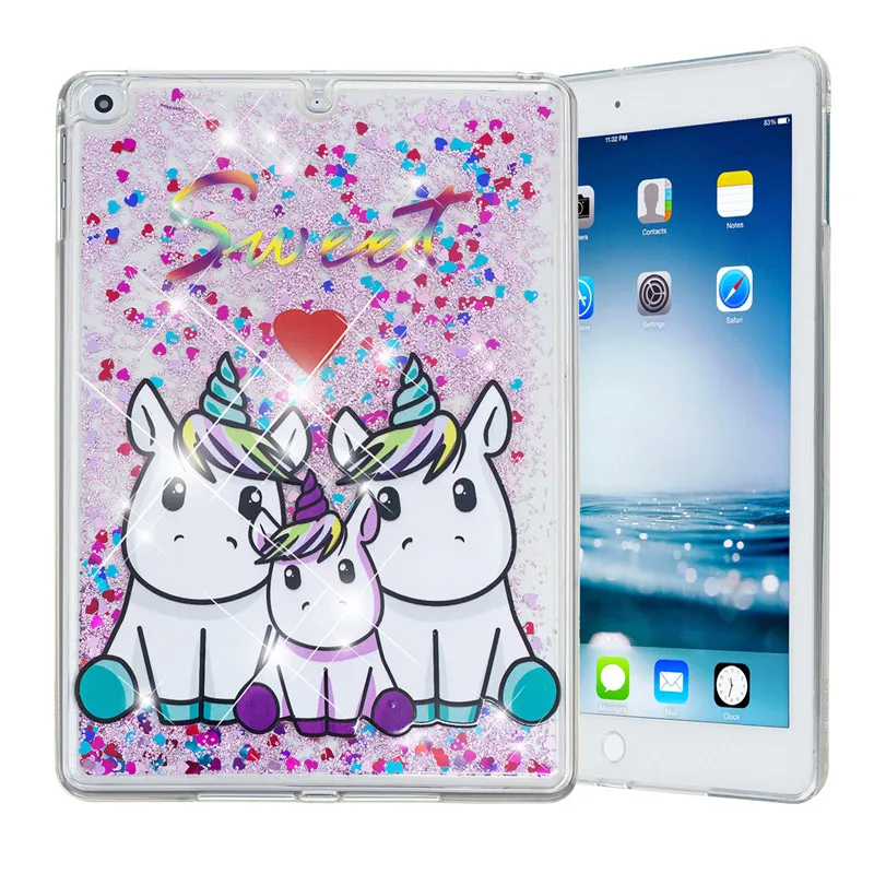 Wekays для Apple Ipad Air2 Ipad 6th Блестящий жидкий силиконовый чехол Fundas для Coque IPad Air 2 IPad 6 IPad6 9,7 дюймов чехол s