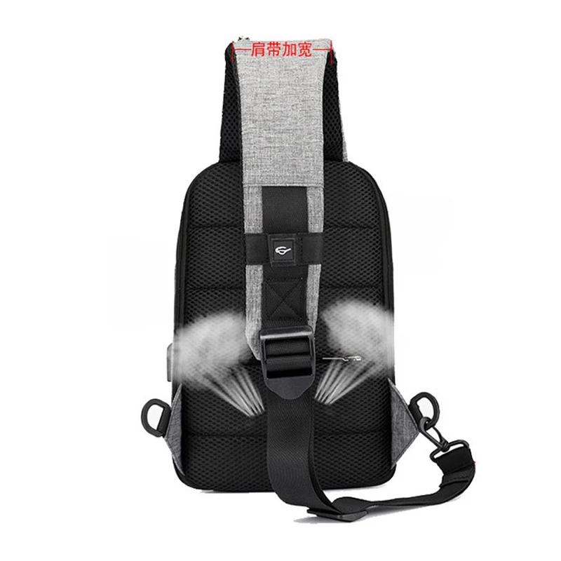 Нагрудная сумка, мужская сумка через плечо, USB Противоугонная Пряжка, дизайн, высокая емкость, костюм для колодки, водоотталкивающая сумка на плечо,, сумка на плечо