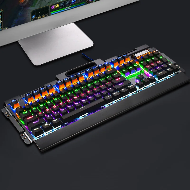 

Mechanical Keyboard 104 keys Blue Switch Gaming Keyboards for Apple IBM PH Gateway Tablet Laptop Desktop computer USB Keyboards
