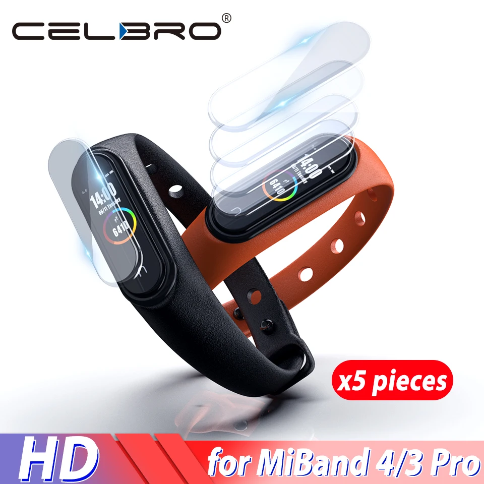 (5 шт. в упаковке) Защитная пленка для экрана Xiaomi mi Band 4 3 Pro мягкий защитный из ТПУ